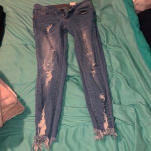 Frayed Distressed Jeans